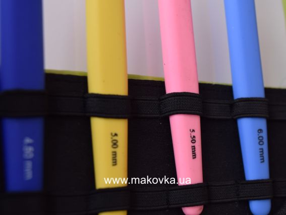 Набор алюминиевых крючков для вязания KnitPro в зеленом чехле, 9шт (2,0-6,0мм), 30921