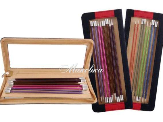 Набор прямых спиц Zing KnitPro 47406 , длина 30см, толщина №№2,5-6мм в органайзере Набор прямых спиц Zing KnitPro 47406 , длина 30см, толщина №№2,5-6мм в органайзере