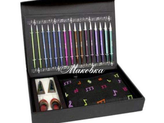 Набор съемных спиц Melodies of Life Zing 47411 KnitPro номера №№3,5-8мм , кабель и аксесуары в подарочном органайзере Набор съемных спиц Melodies of Life Zing 47411 KnitPro номера №№3,5-8мм , кабель и аксесуары в подарочном органайзере