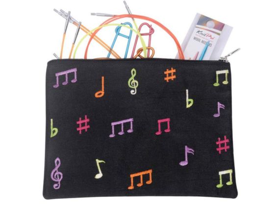 Набор съемных раскручивающихся спиц 47411 Melodies of Life Zing KnitPro номера №№3,5-8мм , кабель и аксесуары в подарочном органайзере