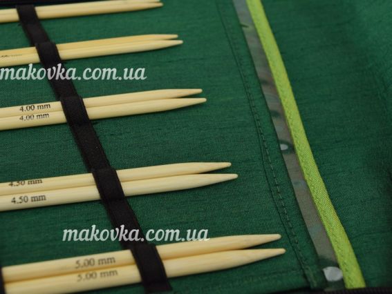 Съемные спицы бамбуковые в наборе с кабелями Bamboo KnitPro Starter 22541 №№3мм, 3.5 мм , 4 мм, 4.5 мм, 5 мм