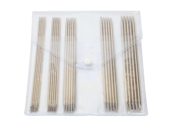 10651 Набір коротких спиць Socks Kit Nova DPN set KnitPro, довжина 15см, товщина 2 мм, 2.5 мм, 3 мм, 3.5 мм, 4 мм для шкарпеток