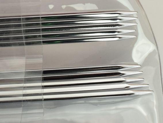 12363 Набір коротких шкарпеткових панчішних спиць Socks Kit Nova Cubics set KnitPro, довжина 15см, товщина №№ № 2,5мм, 3мм, 3,5мм,4мм,4,5мм, 5мм