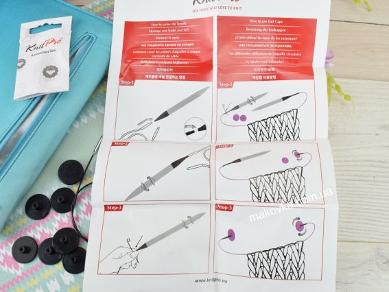 12370 Набор кубических съемных спиц Nova Cubics Deluxe KnitPro (4, 4,5, 5, 5,5, 6, 7, 8мм , поворотные кабели и органайзер)