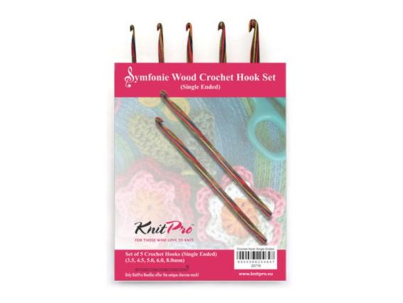 Набір дерев'яних гачків для в'язання 20716 Symfonie Wood, KnitPro 3,5-8 мм
