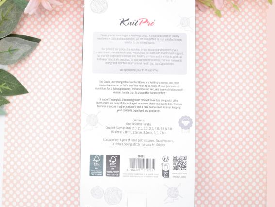 Набор съемных крючков для вязания KnitPro Oasis Starter Set — Rose Gold & Onyx арт. 30981