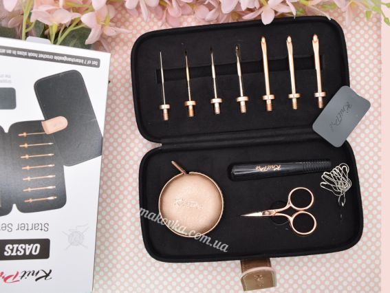 Набор съемных крючков Oasis Rose Gold KnitPro 30981, 7 размеров №№2-5 мм