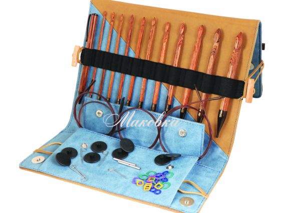 Набір туніських з'ємних гачків для в'язання Ginger KnitPro 25см №3,5-12мм, арт. 31286 Набір туніських з'ємних гачків для в'язання Ginger KnitPro 25см №3,5-12мм, арт. 31286