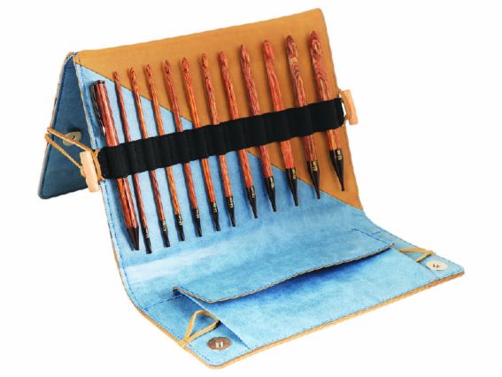 Набір дерев'яних односторонніх туніських з'ємних гачків для в'язання 31286 Ginger KnitPro 25см №3,5-12мм, 