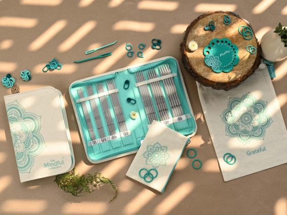 36331 Набір коротких спиць Mindful Grateful KnitPro, довжина 15см, товщина 2 мм, 2.5 мм, 3 мм, 3.5 мм, 4 мм, 4.5 мм, 5 мм для шкарпеток