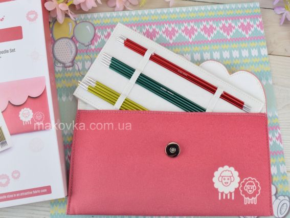 47422 Набор носочных чулочных спиц Zing KnitPro , длина 20см толщина №2,5мм, 3мм, 3,5мм, 4мм, 4,5мм, 5мм