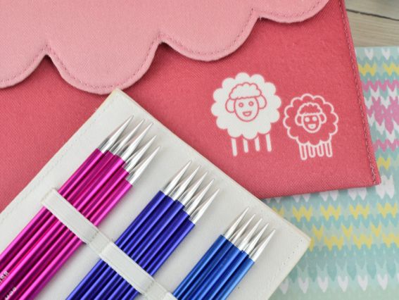 47422 Набор носочных чулочных спиц Zing KnitPro , длина 20см толщина №2,5мм, 3мм, 3,5мм, 4мм, 4,5мм, 5мм