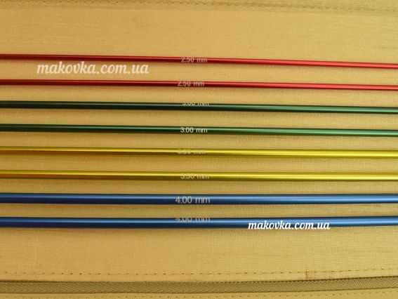 Набор вязальных прямых спиц 47406 Zing KnitPro , длина 30см, толщина №№2,5-6мм в органайзере