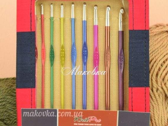 Набор алюминиевых крючков 47480 Single Ended, Zing Crochet set KnitPro Набор алюминиевых крючков 47480 Single Ended, Zing Crochet set KnitPro