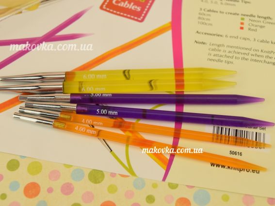 Multi-Colored Spectra Flair Acrylic KnitPro Набір знімних акрилових спиць для початківців 50616
