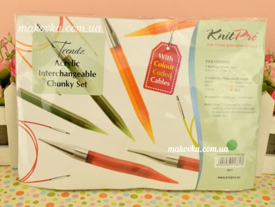 Набір знімних акрилових спиць Chunky Multi-Colored Spectra Flair Acrylic KnitPro 50617