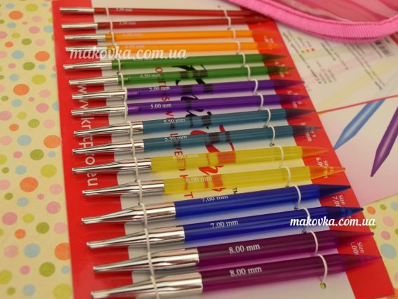 Набір Multi-Colored Deluxe Spectra Flair Acrylic KnitPro 50618 акрилові спиці, що знімаються 