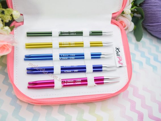 Набор съемных спиц с поворотными кабелями (3, 3.5; 4; 4,5; 5мм) 47424 Zing KnitPro