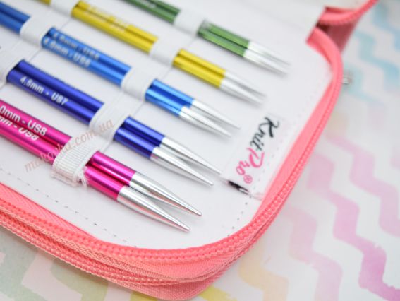 Набор съемных спиц с поворотными кабелями (3, 3.5; 4; 4,5; 5мм) 47424 Zing KnitPro