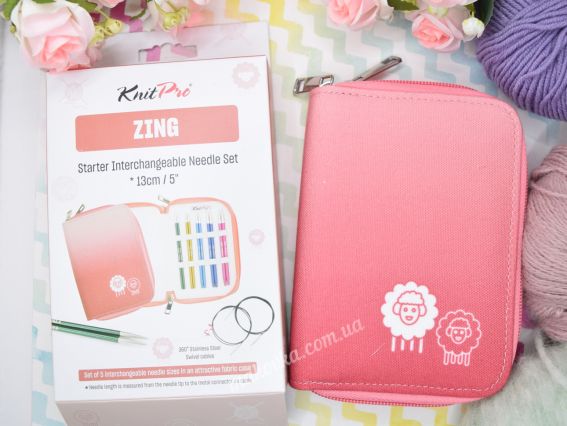 Набор съемных спиц с поворотными кабелями (3, 3.5; 4; 4,5; 5мм) 47424 Zing KnitPro