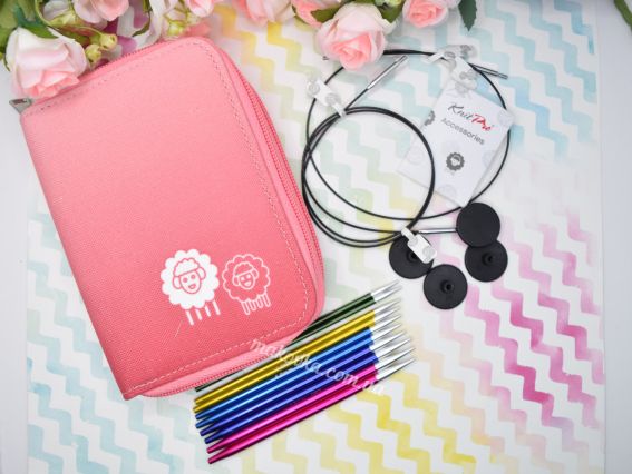 Набор съемных спиц с поворотными кабелями (3, 3.5; 4; 4,5; 5мм) 47424 Zing KnitPro