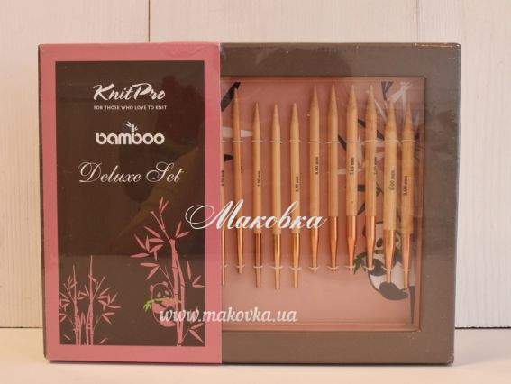 Набор съемных бамбуковых спиц Bamboo Deluxe KnitPro 24002 №№ 3-8 мм Набор съемных бамбуковых спиц Bamboo Deluxe KnitPro 24002 №№ 3-8 мм