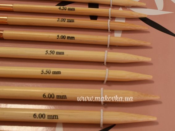 Съемные спицы бамбуковые в наборе с кабелями Bamboo Deluxe KnitPro 24002 №№ 3мм, 3.5 мм , 4 мм, 4.5 мм, 5 мм, 5.5мм, 6 мм, 7мм, 8мм