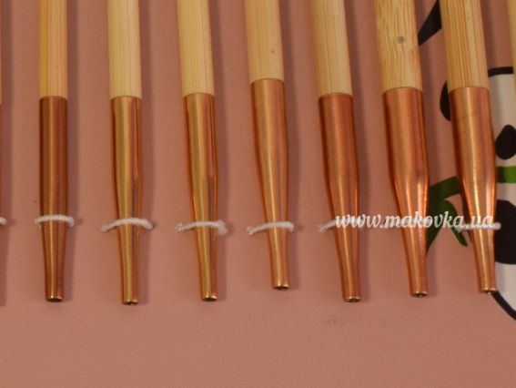 Съемные спицы бамбуковые в наборе с кабелями Bamboo Deluxe KnitPro 24002 №№ 3мм, 3.5 мм , 4 мм, 4.5 мм, 5 мм, 5.5мм, 6 мм, 7мм, 8мм
