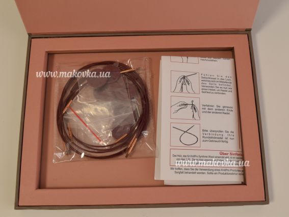 Съемные спицы бамбуковые в наборе с кабелями Bamboo Deluxe KnitPro 24002 №№ 3мм, 3.5 мм , 4 мм, 4.5 мм, 5 мм, 5.5мм, 6 мм, 7мм, 8мм