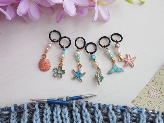 Подарунковий Набір маркерувальників для в'язання з підвісками ЕМ-003 Чарівність моря