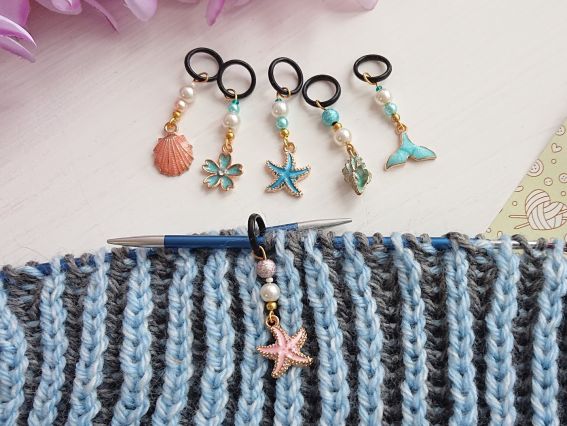 Подарунковий Набір маркерувальників для в'язання з підвісками ЕМ-003 Чарівність моря