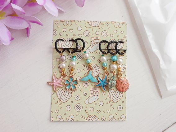 Подарунковий Набір маркерувальників для в'язання з підвісками ЕМ-003 Чарівність моря