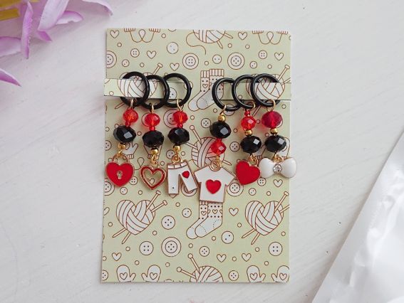 Подарунковий Набір маркерувальників для в'язання з підвісками ЕМ-004 Закохана у в'язання