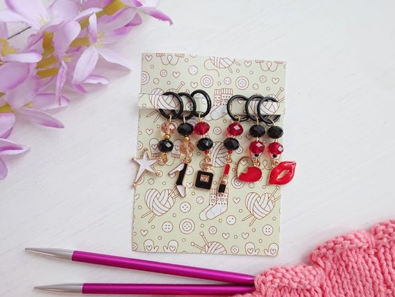 Подарунковий Набір маркерувальників для в'язання з підвісками ЕМ-005 Я же - дівчинка