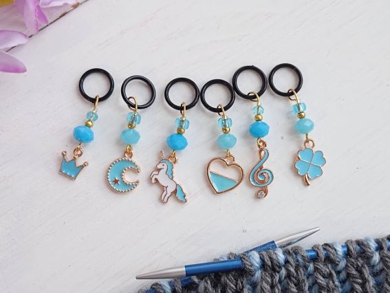 Подарочный Набор маркеровщиков для вязания с подвесками ЭМ-008 Волшебная сказка