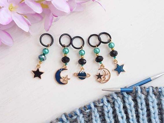 Маркери для в'язання ЕМ-009 Зоряний шлях, набір 5 шт Маркери для в'язання ЕМ-009 Зоряний шлях, набір 5 шт