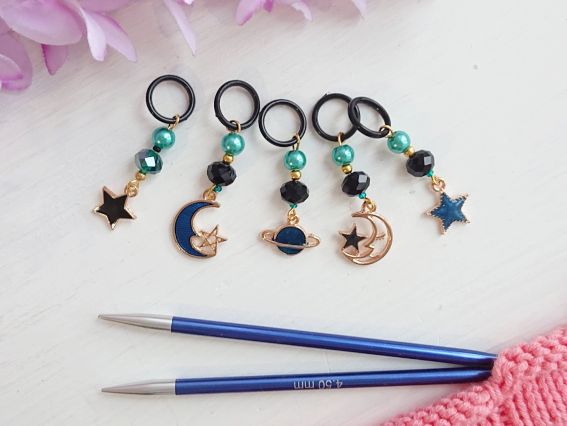 Подарунковий Набір маркерувальників для в'язання з підвісками ЕМ-009 Зірковий шлях