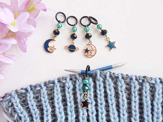 Подарунковий Набір маркерувальників для в'язання з підвісками ЕМ-009 Зірковий шлях