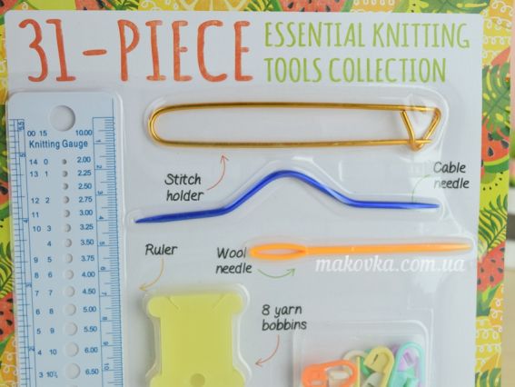 Набір корисних пристосувань для в'язання (7 найменувань, 31 шт)