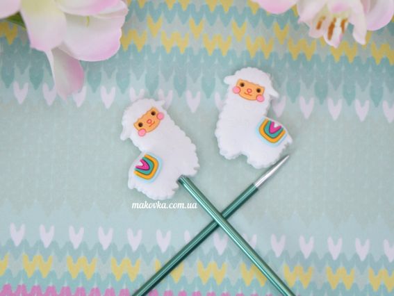 Силіконові накінечники, заглушки для спиць Альпака Біла, на спиці 2-3мм, 2шт в уп