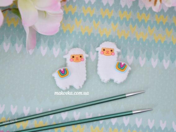 Силіконові накінечники, заглушки для спиць Альпака Біла, на спиці 2-3мм, 2шт в уп