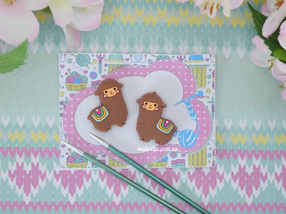 Силіконові накінечники, заглушки  для спиць Альпака Коричнева, на спиці 2-3мм, 2шт в уп