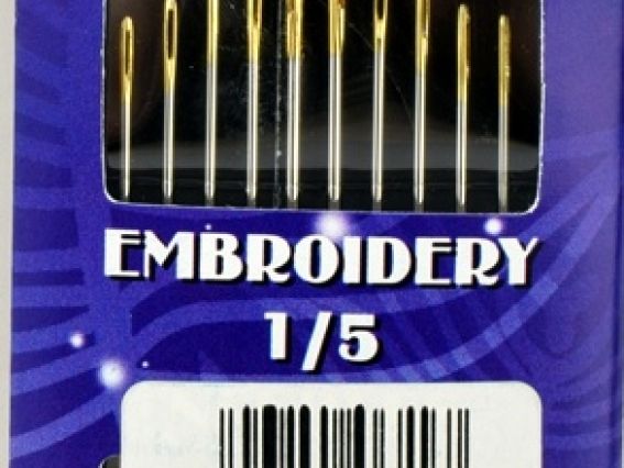 Голки для вишивки гладдю Embroidery 1/5, 12 шт, 06021 Royal