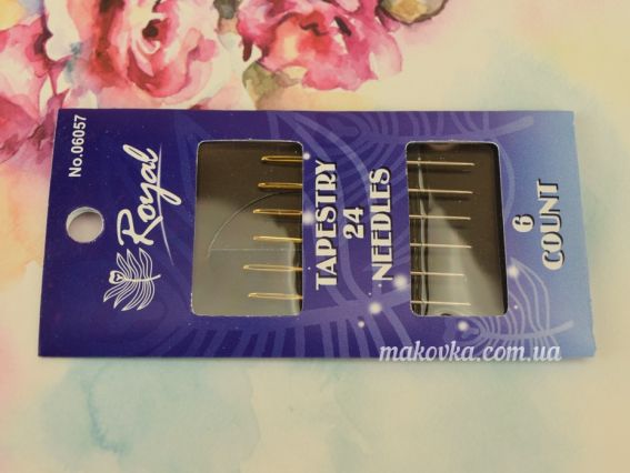 Гобеленова голка для вишивання Tapestry 24, 6 шт, 06057 Royal Японія