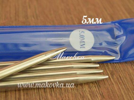 Носочные (чулочные) спицы РТО, Синяя серия №5 мм Носочные (чулочные) спицы РТО, Синяя серия №5 мм