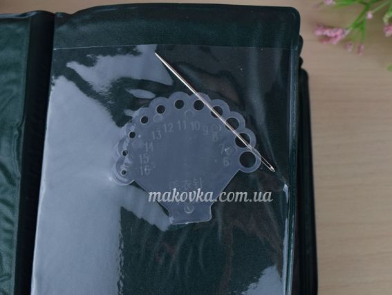 Набір в'язальних металевих кругових спиць на тросі, довжина 100 см, в чохлі, №№2-5 мм, 11 пар