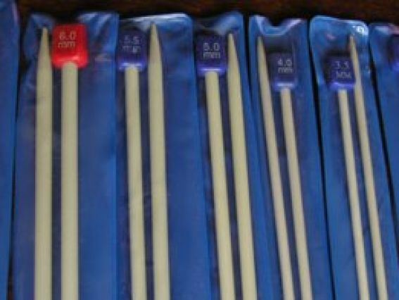 Спицы прямые , металлопластиковые №4,5 мм