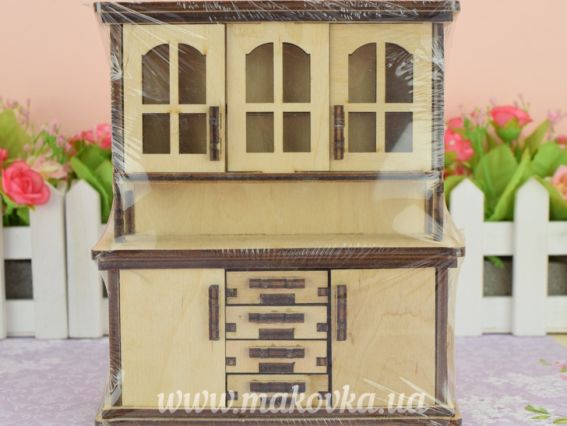Заготовка для декорування ляльковий Сервант №1192, фанера 14х5х16 см