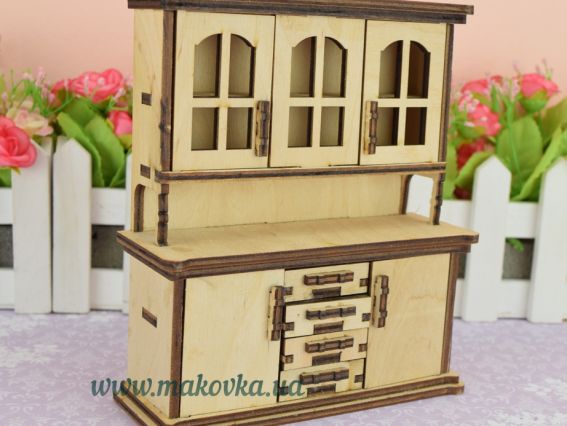 Шафа Сервант №1192 широкий, з фанери 14х5х16 см Шафа Сервант №1192 широкий, з фанери 14х5х16 см