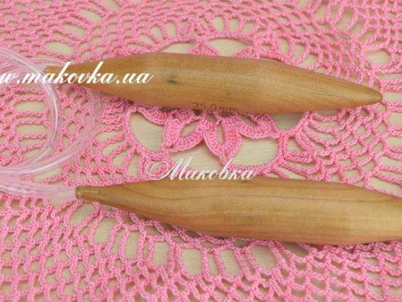 Спицы бамбуковые круговые №25 мм, длина 80 см